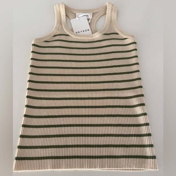HEYSON Striped Ribbed Viscose Racerback Tank - Picture 2 of 4